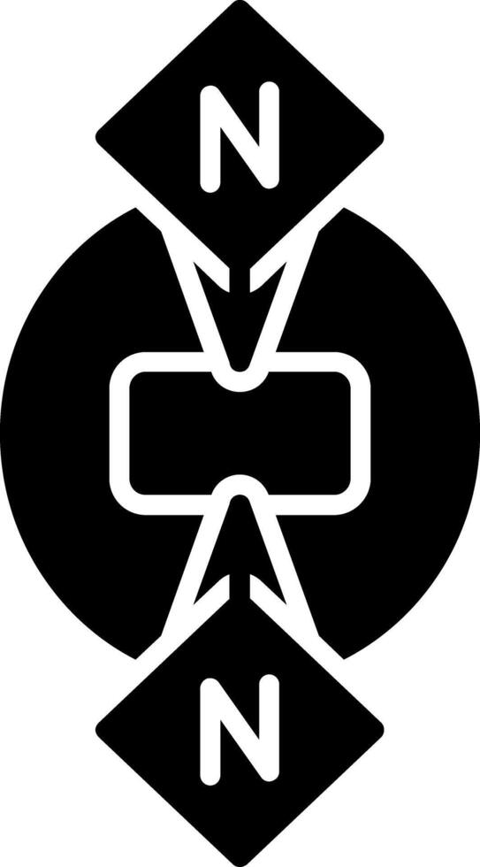Many To Many Glyph Icon vector
