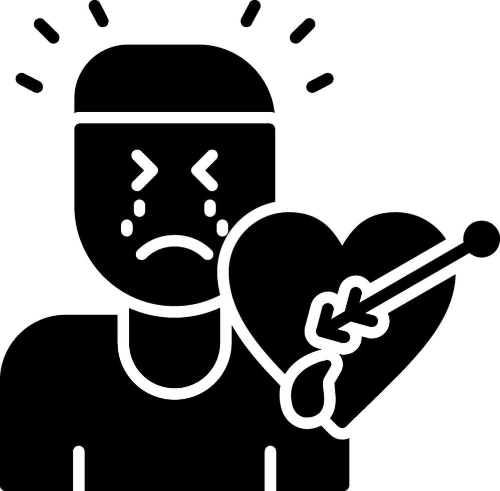 Mental Breakdown Glyph Icon vector