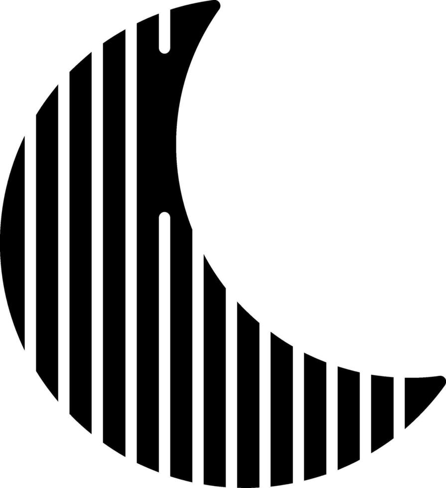 Moon Glyph Icon vector