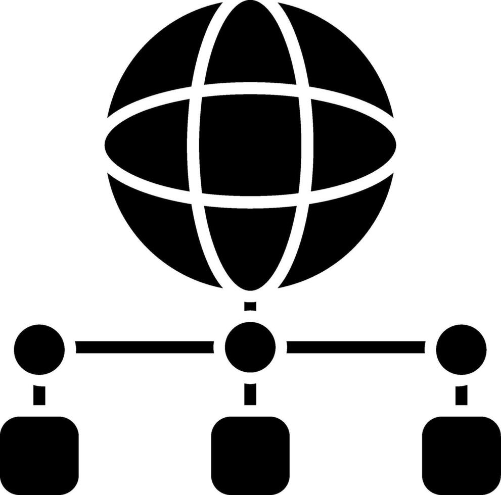 Network Connection Glyph Icon vector