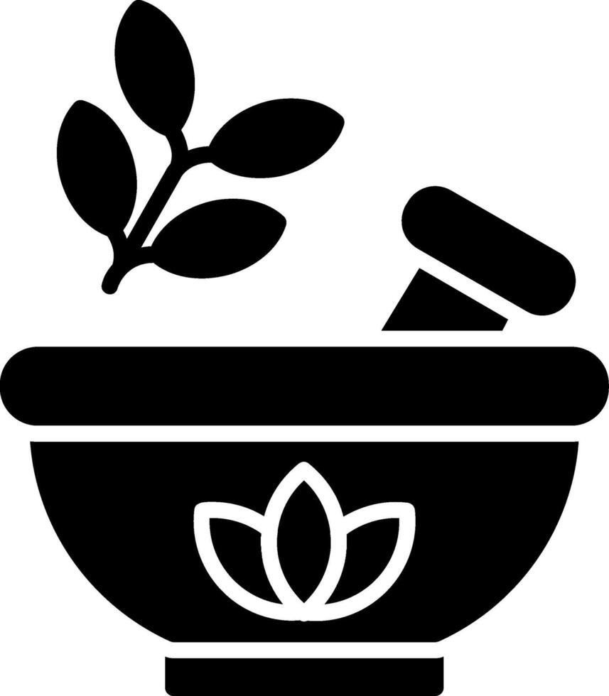Herb Glyph Icon vector
