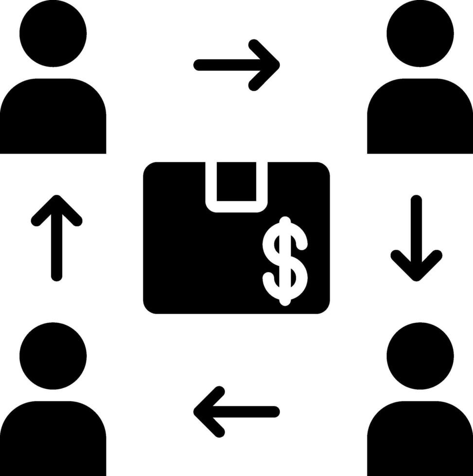Process Glyph Icon vector