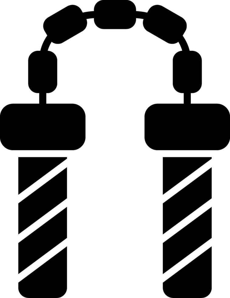 Nunchaku Glyph Icon vector