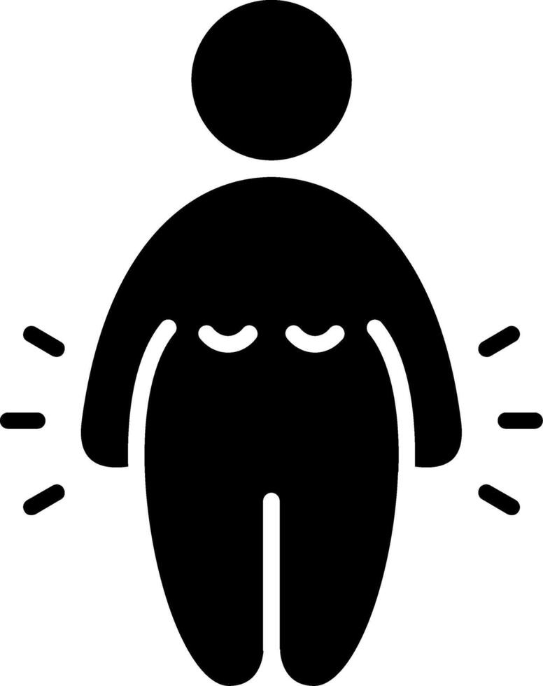 Obesity Glyph Icon vector