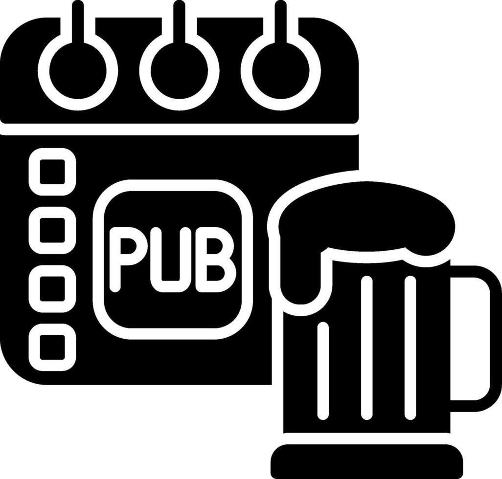Pub Glyph Icon vector