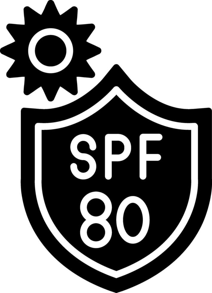 Spf 80 Glyph Icon vector