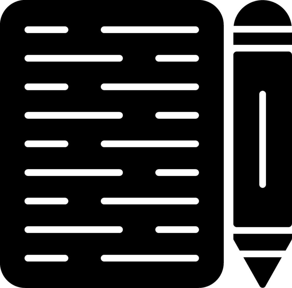 Agenda Glyph Icon vector