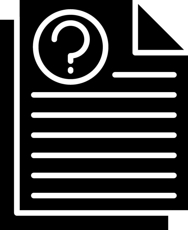 Ask Glyph Icon vector