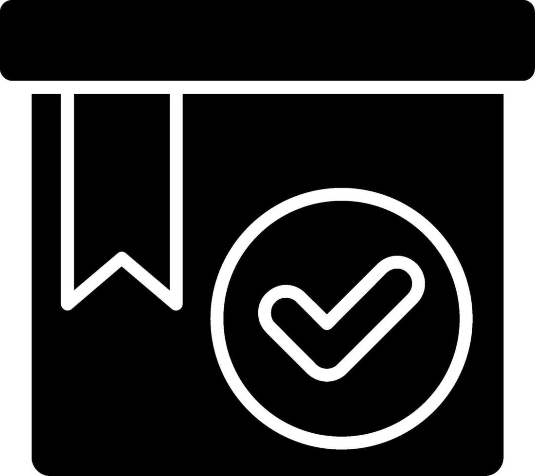 Approved Glyph Icon vector