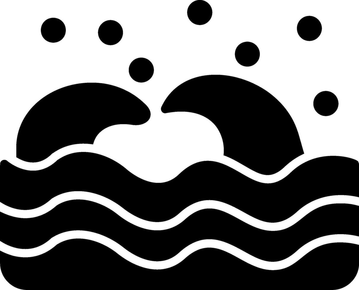 Wave Glyph Icon vector