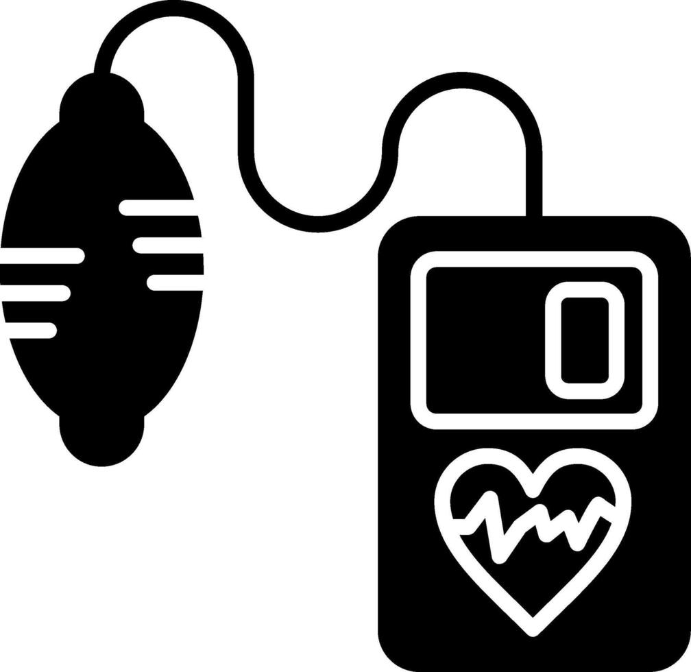 Blood Pressure Glyph Icon vector