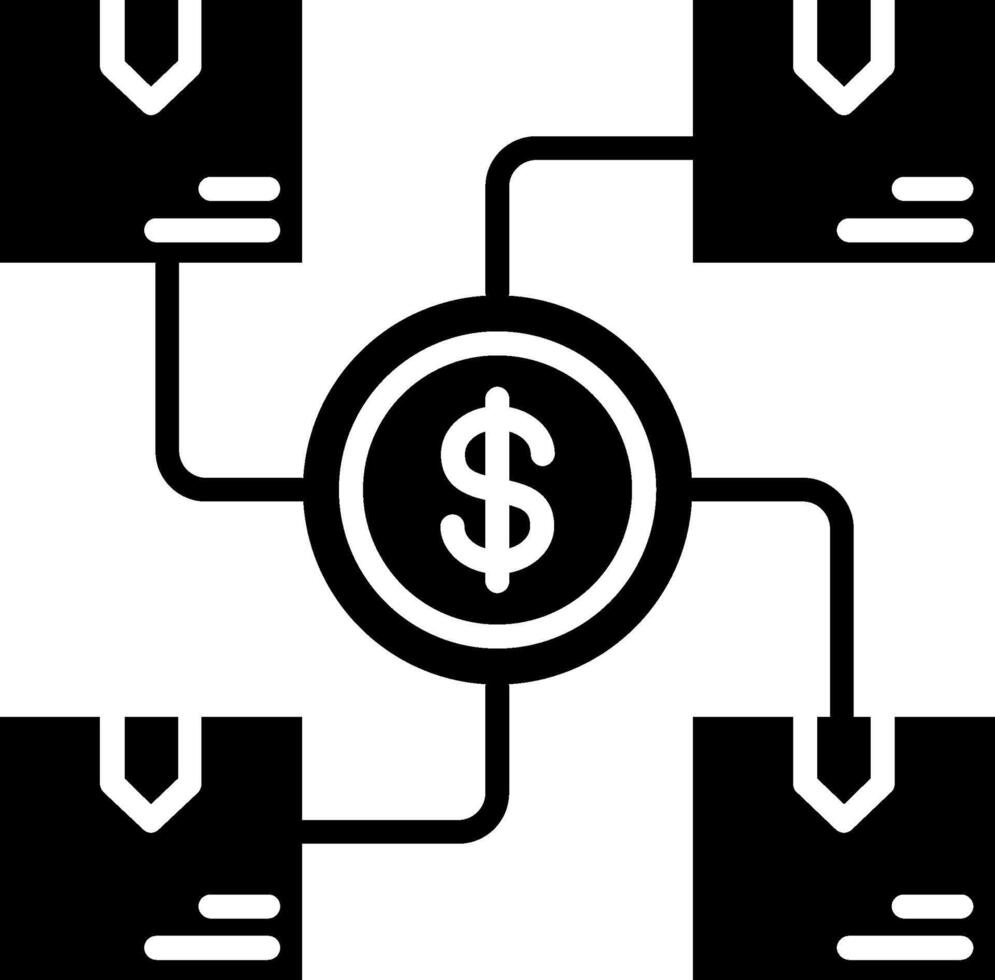 Cost Glyph Icon vector