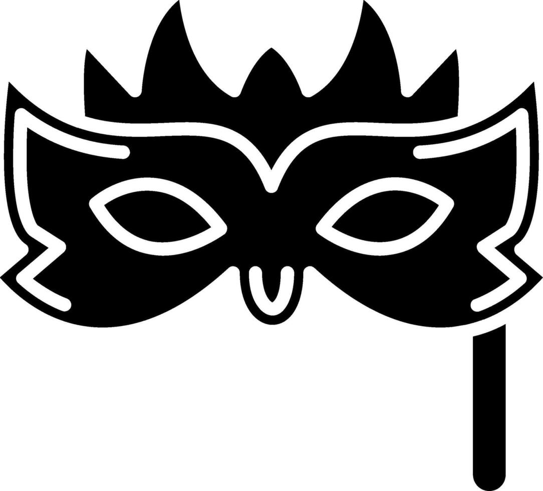 Carnival Mask Glyph Icon vector