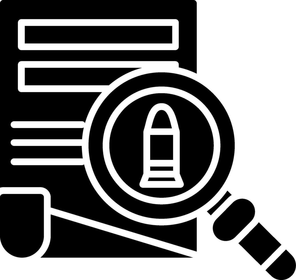 Evidence Glyph Icon vector