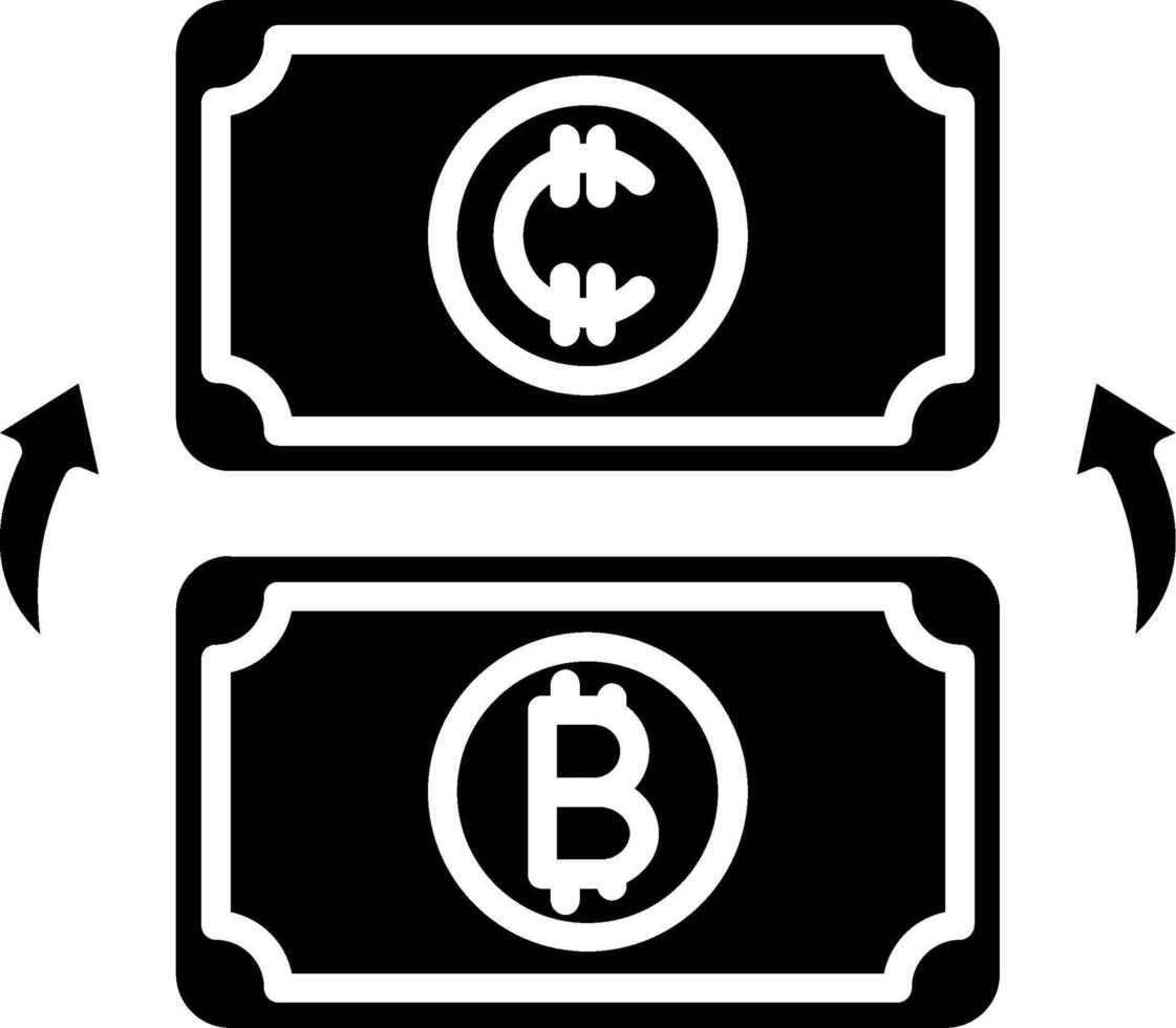 Exchange Glyph Icon vector