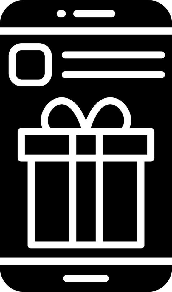 Gift Box Glyph Icon vector