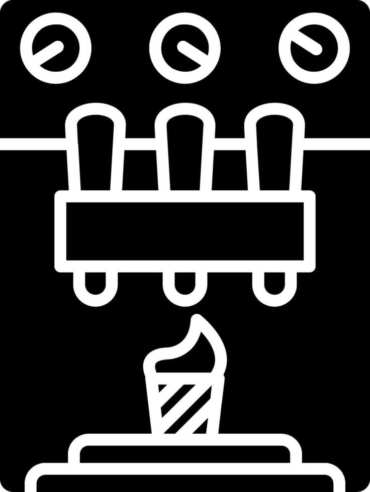 Ice Cream Maker Glyph Icon vector