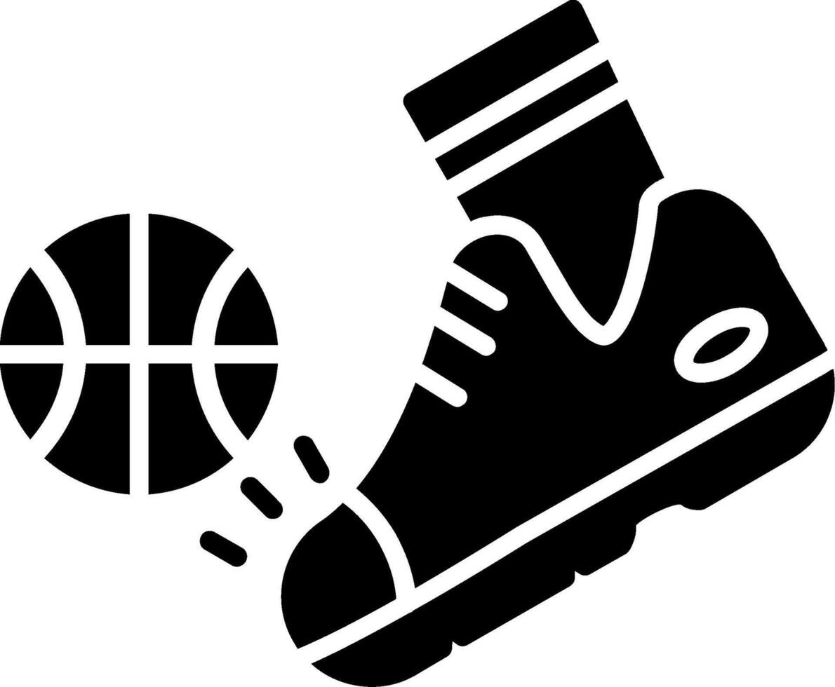 Kick Glyph Icon vector