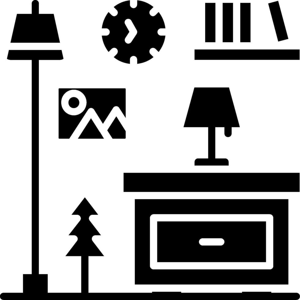 Nightstand Glyph Icon vector