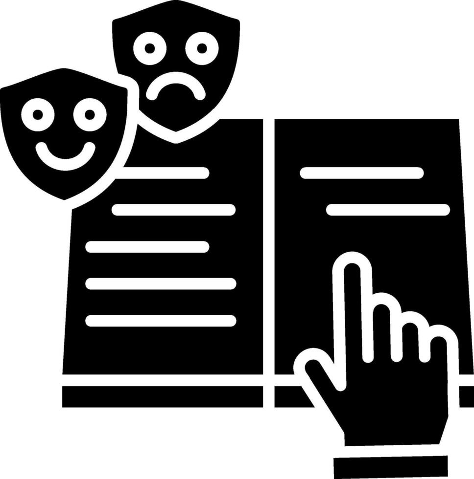 Learning Glyph Icon vector