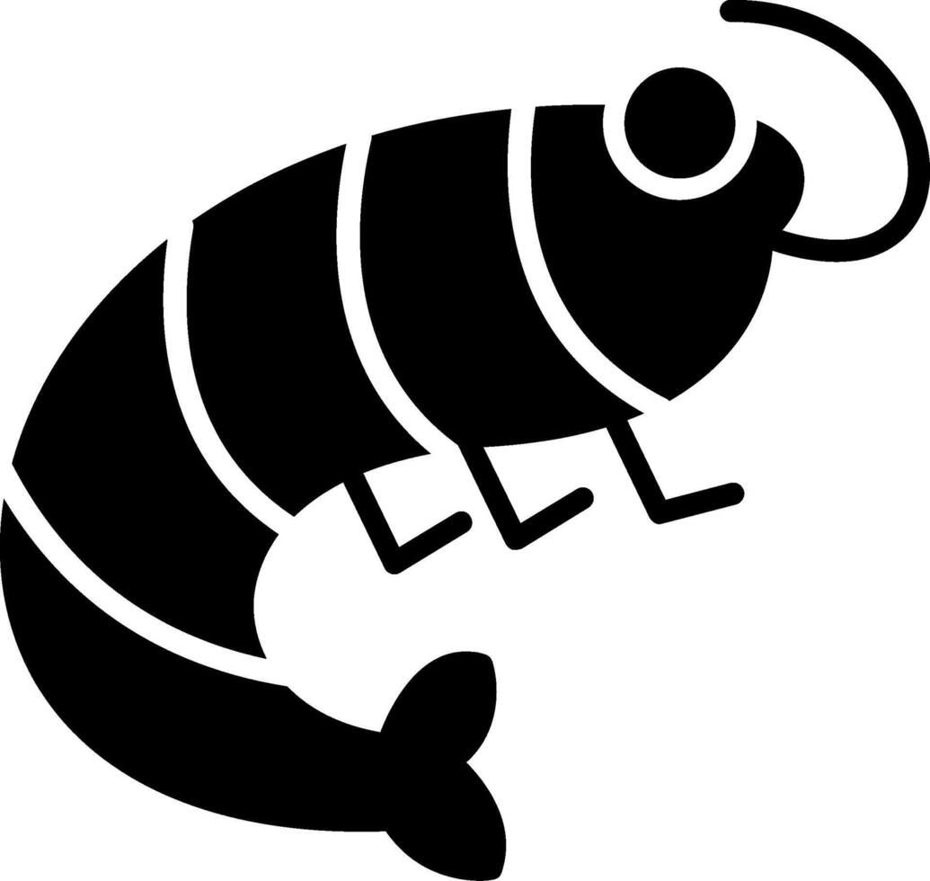 Prawn Glyph Icon vector