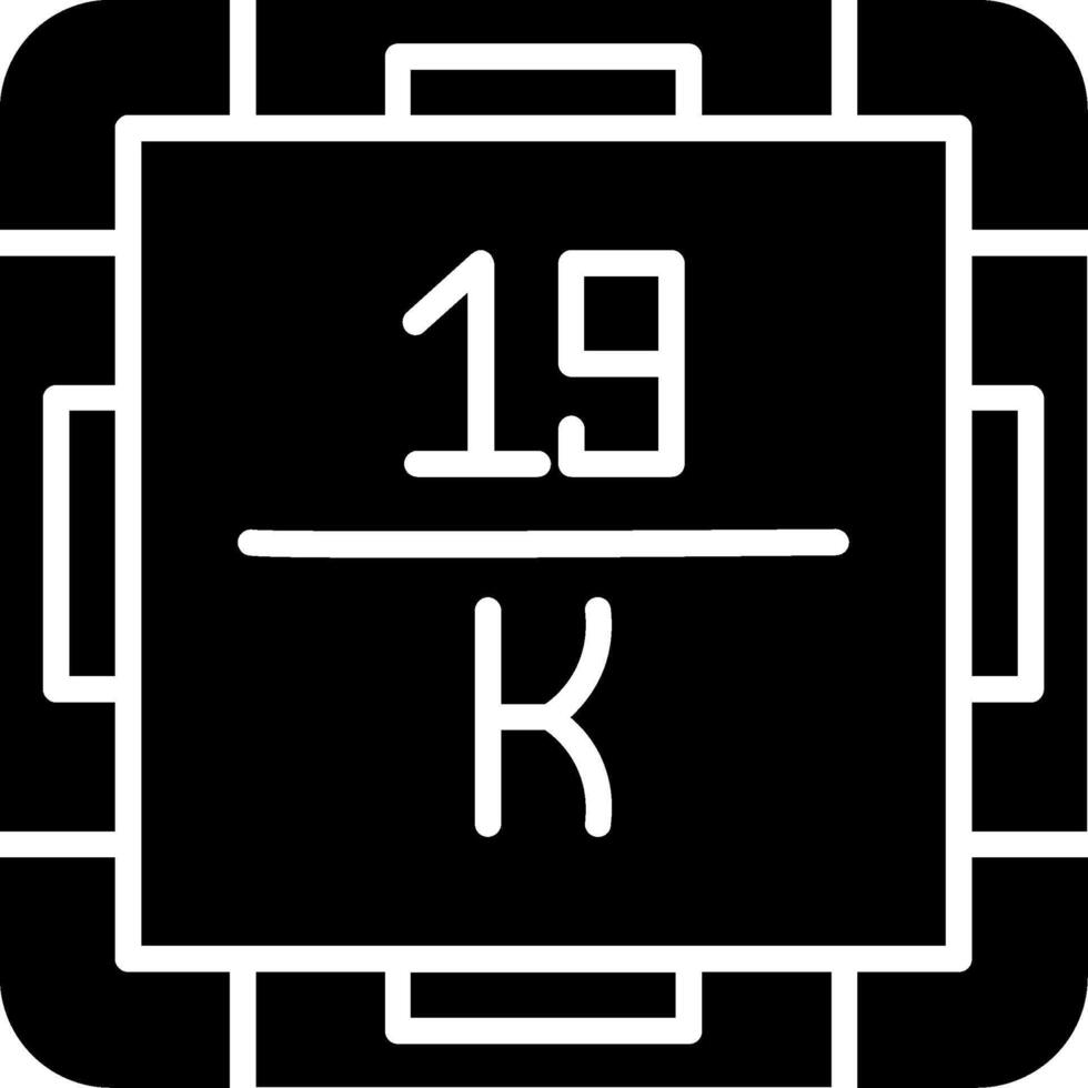 Potassium Glyph Icon vector