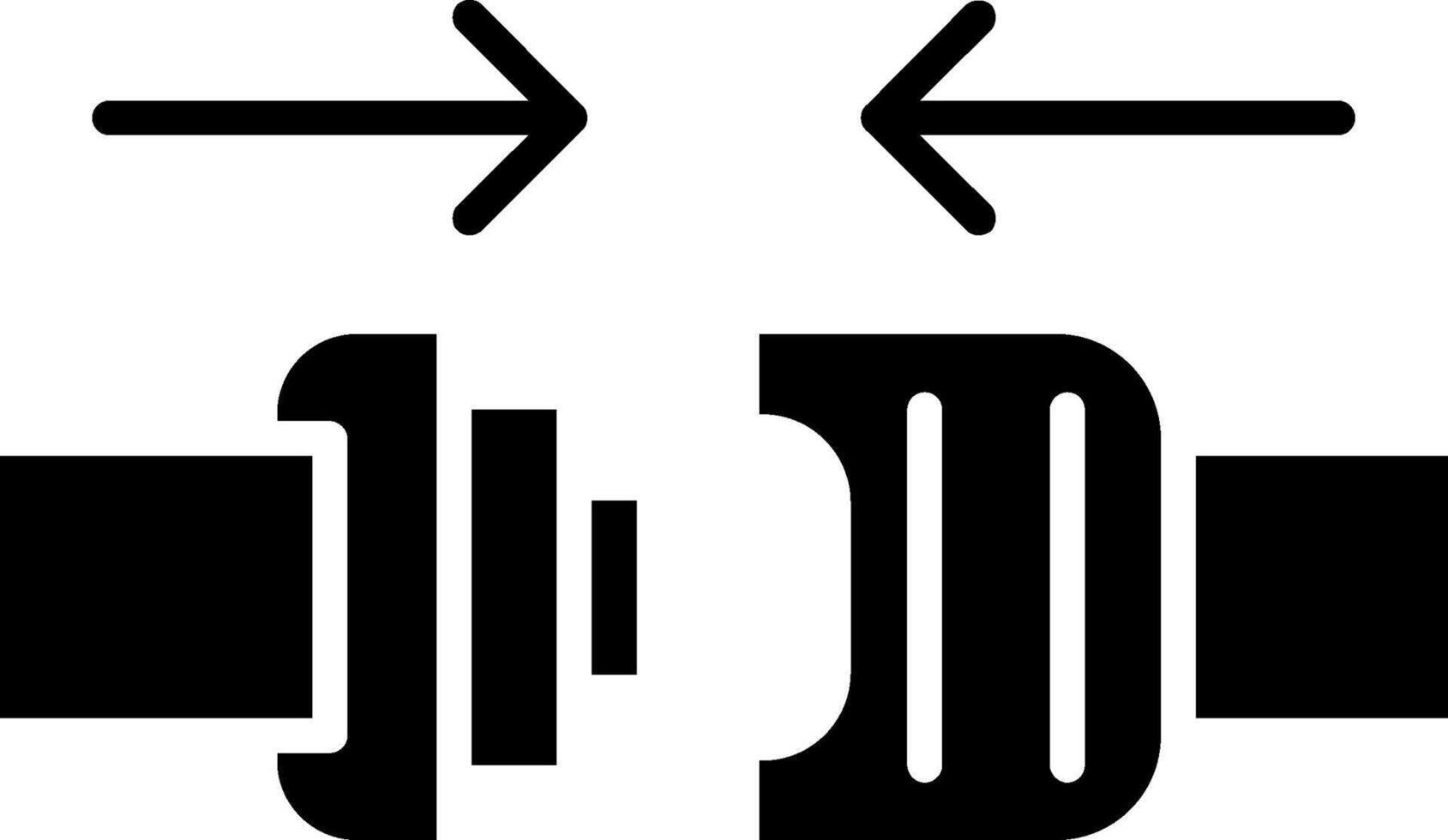 Safety Belt Glyph Icon vector