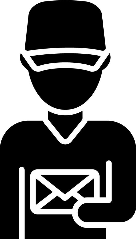 Postman Glyph Icon vector