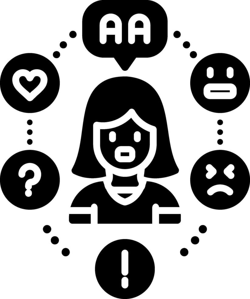 Speech Therapy Glyph Icon vector