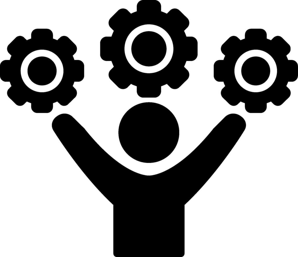 Skill Glyph Icon vector