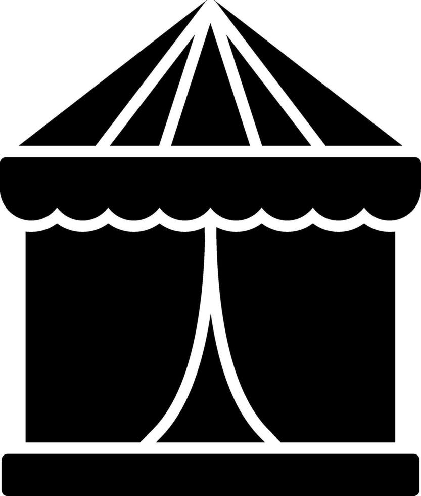Tent Glyph Icon vector