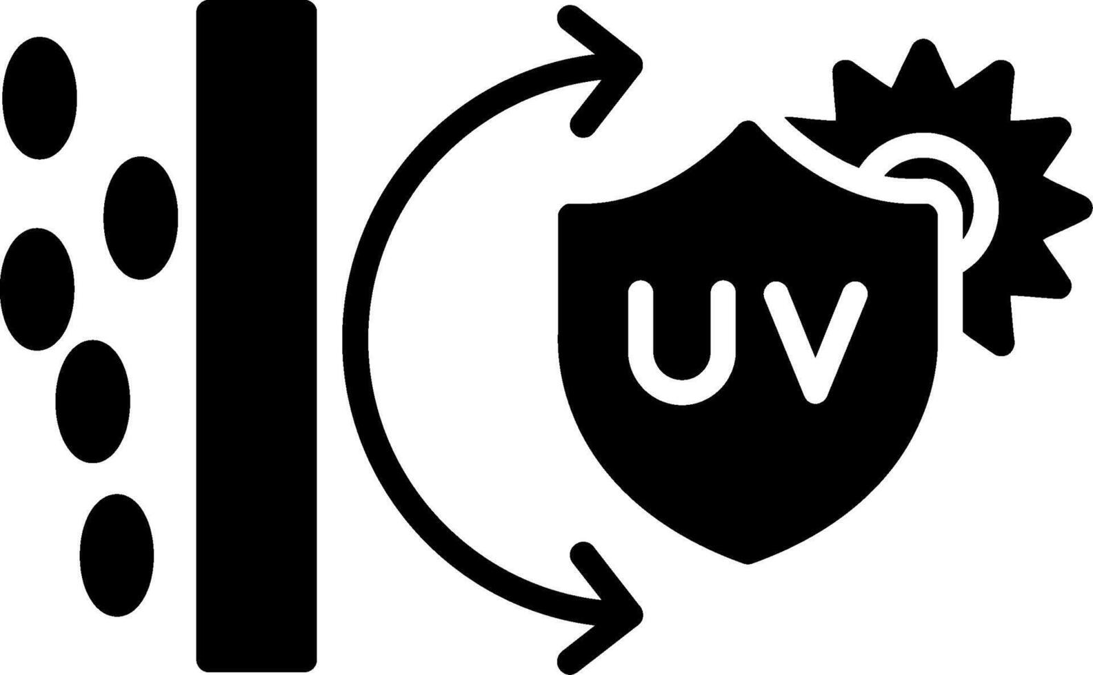 UV Protection Glyph Icon vector