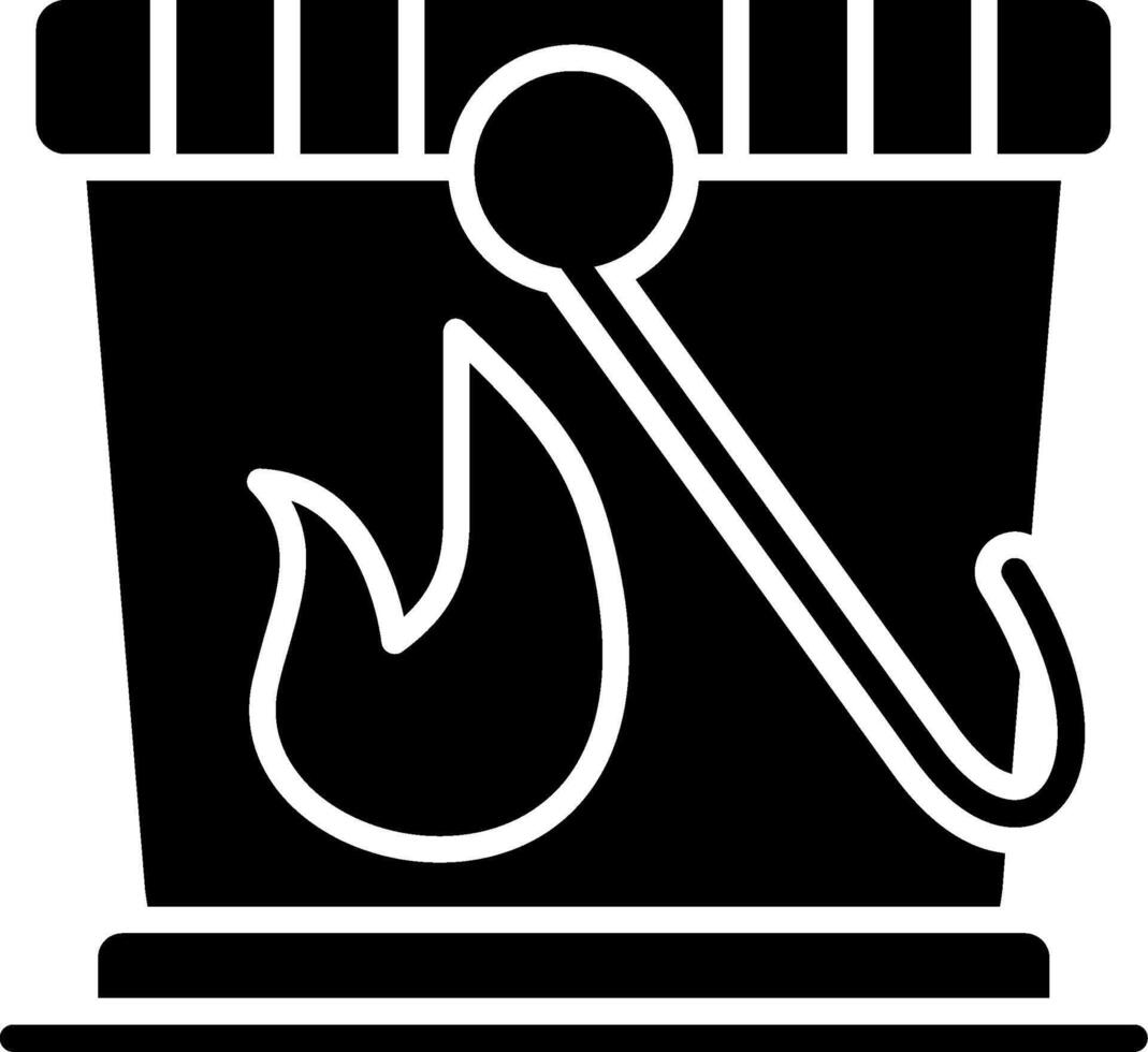 Water Bucket Glyph Icon vector