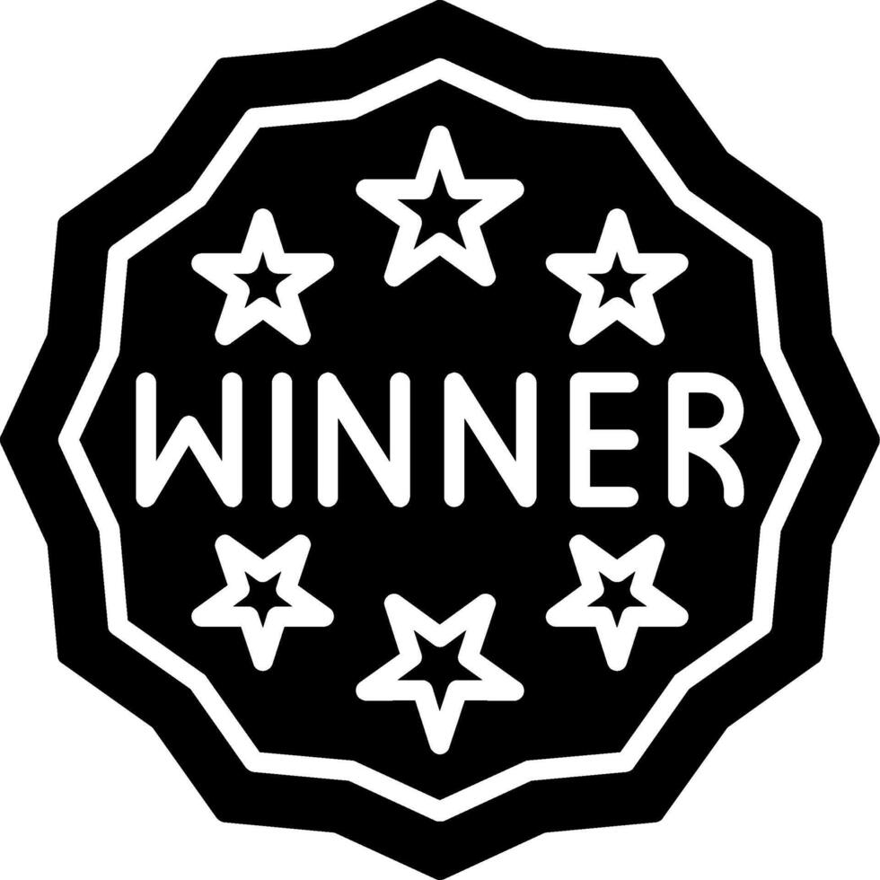 Winner Glyph Icon vector