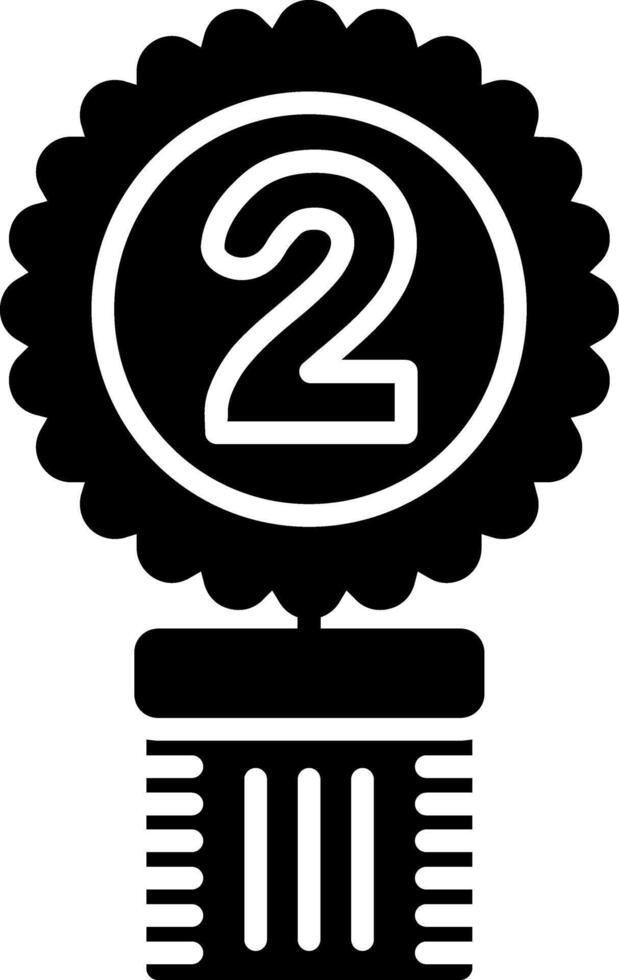 2nd Prize Glyph Icon vector