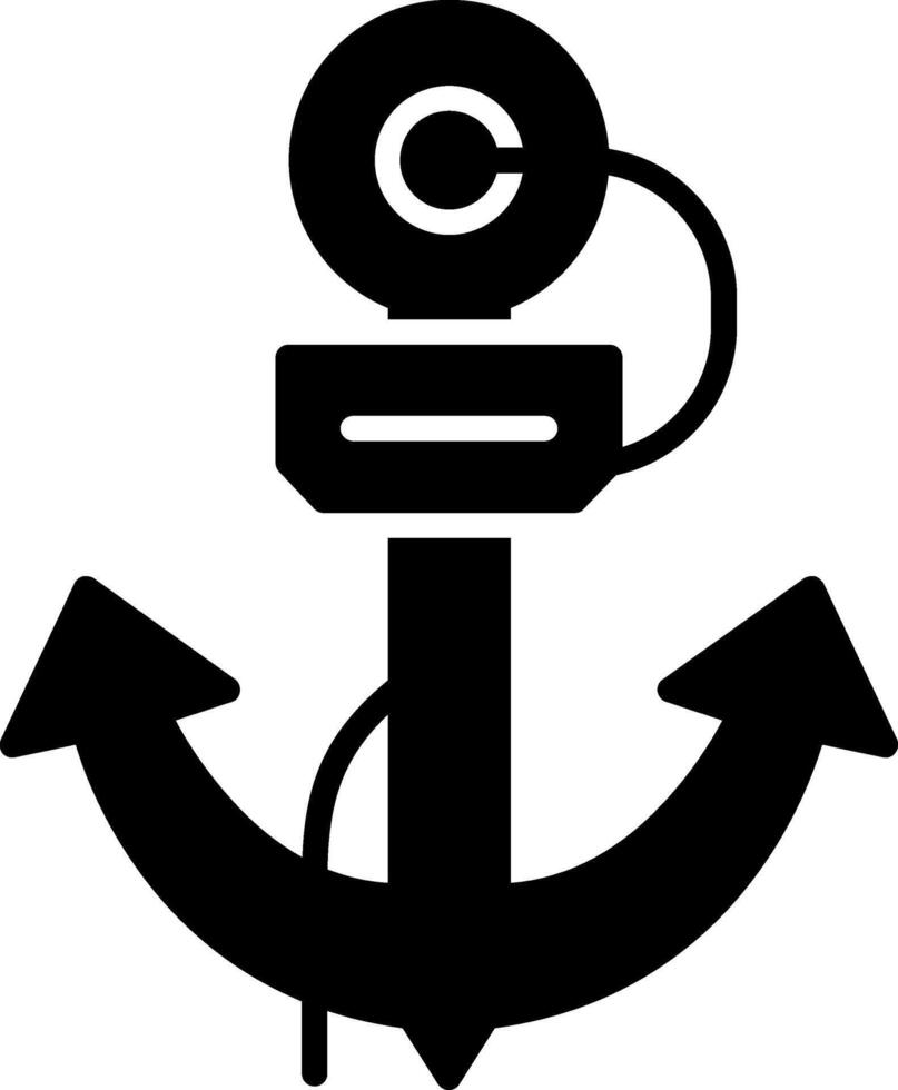 Anchor Glyph Icon vector