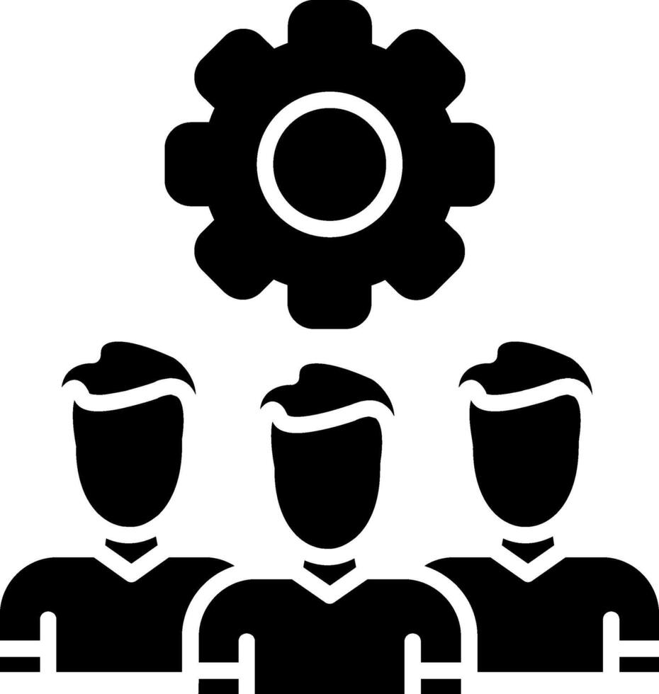 Teamwork Glyph Icon vector