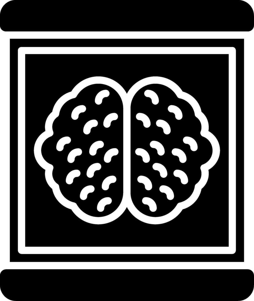 Brain Glyph Icon vector