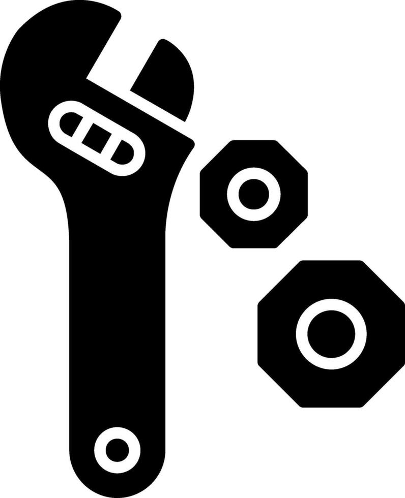 Wrench Glyph Icon vector