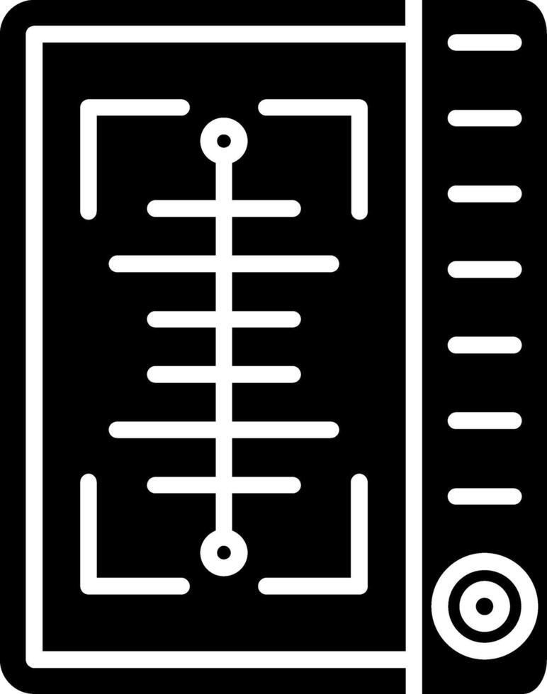 X Ray Glyph Icon vector