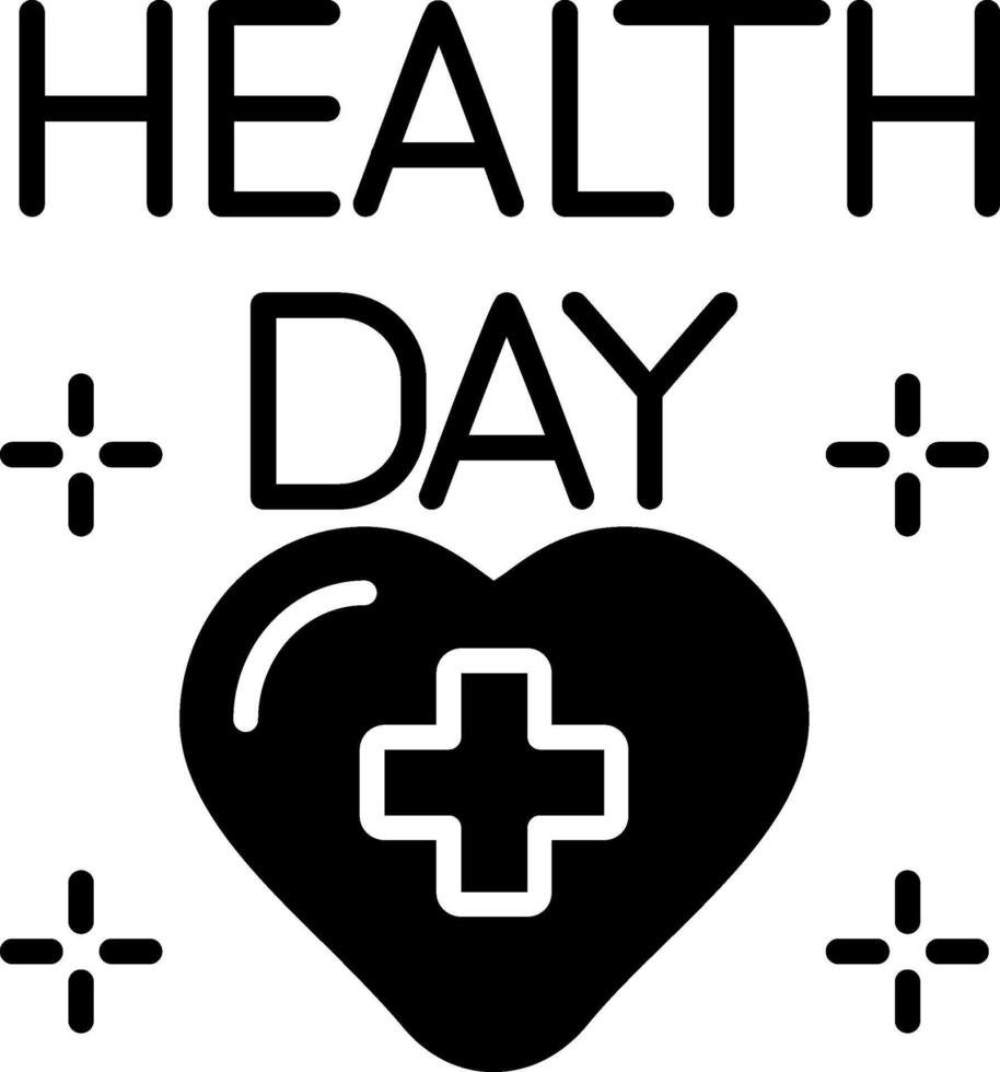 Health Day Glyph Icon vector