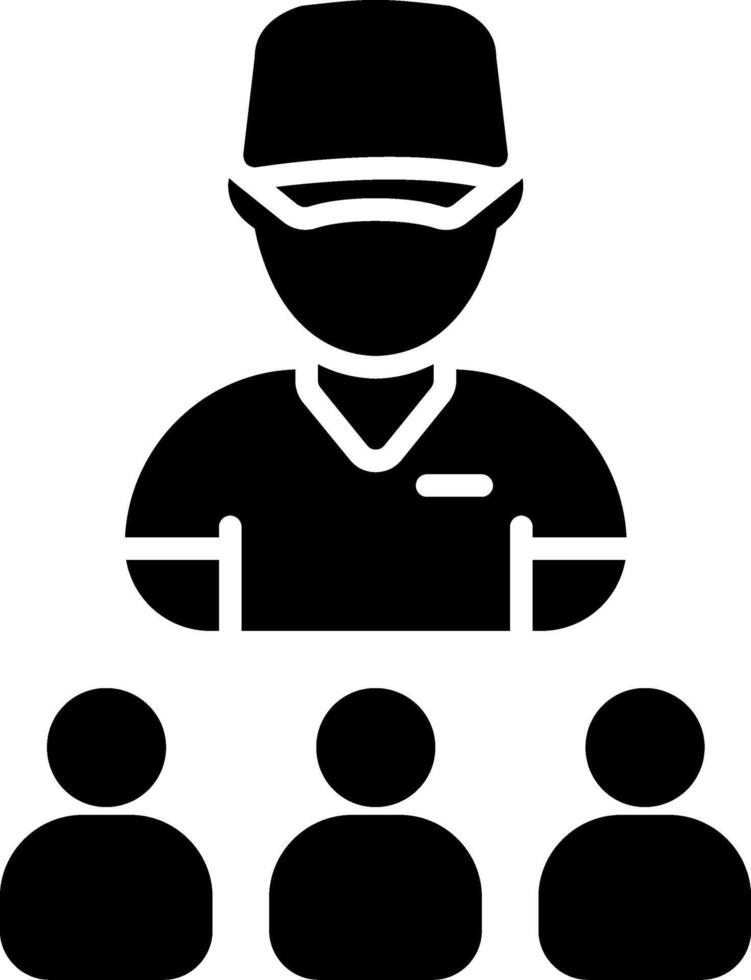 Leader Glyph Icon vector
