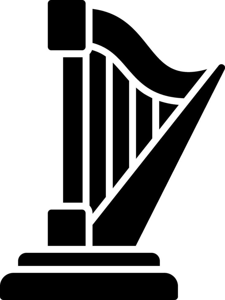 Harp Glyph Icon vector