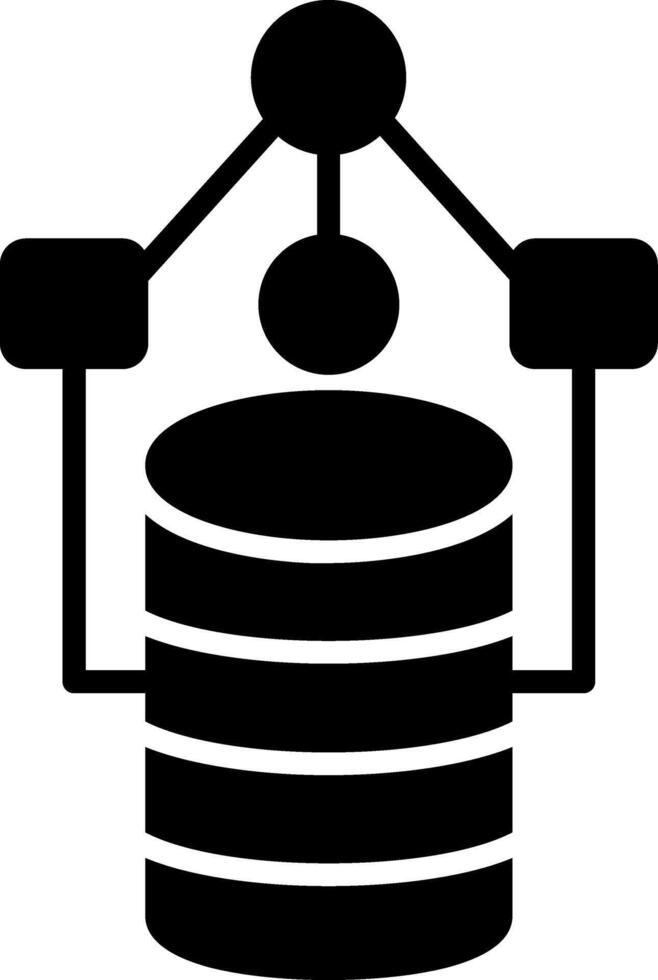 Data Model Glyph Icon vector