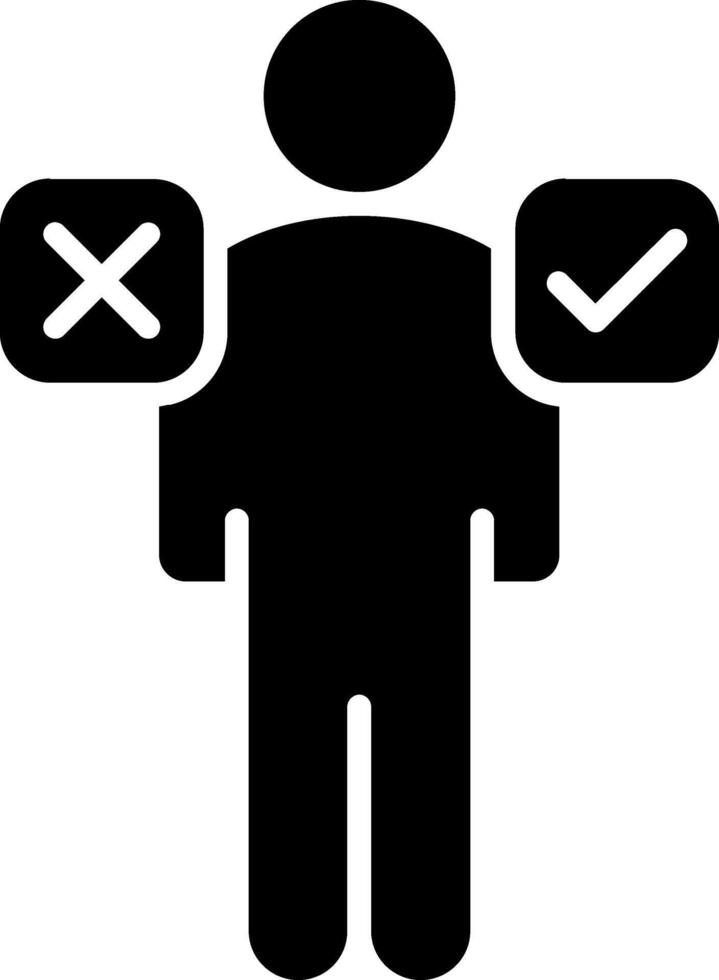 Decision Making Glyph Icon vector