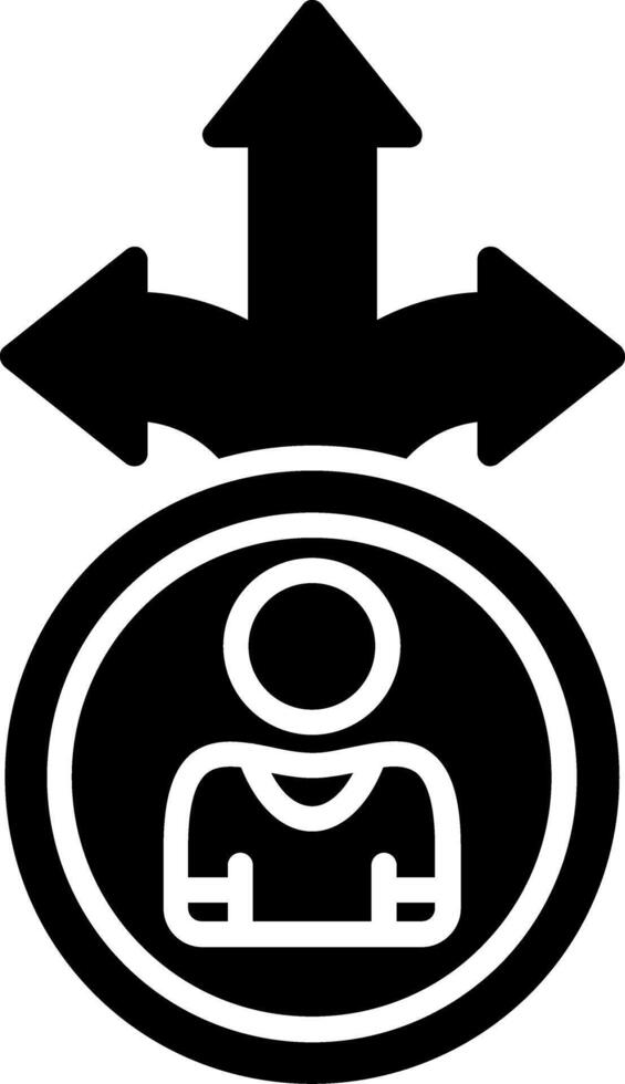 Decision Glyph Icon vector