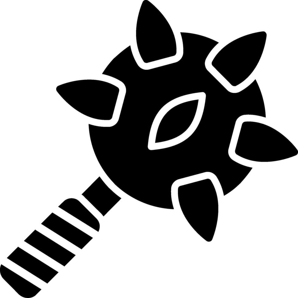 Mace Glyph Icon vector