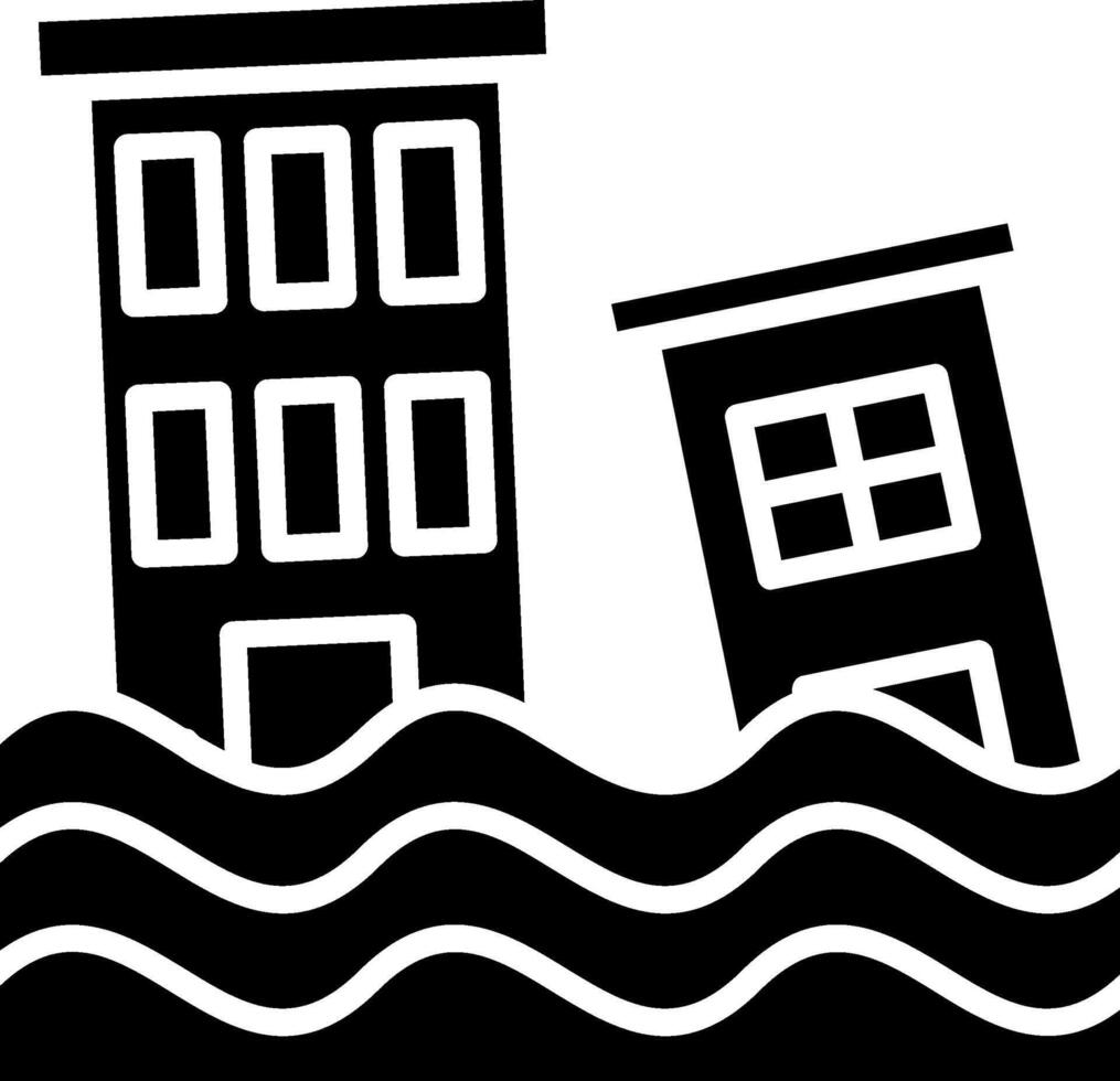 Flood Glyph Icon vector