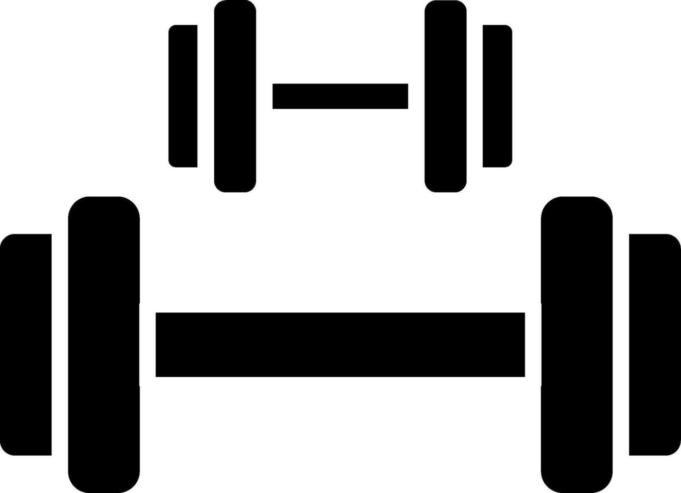 Dumbbells Glyph Icon vector