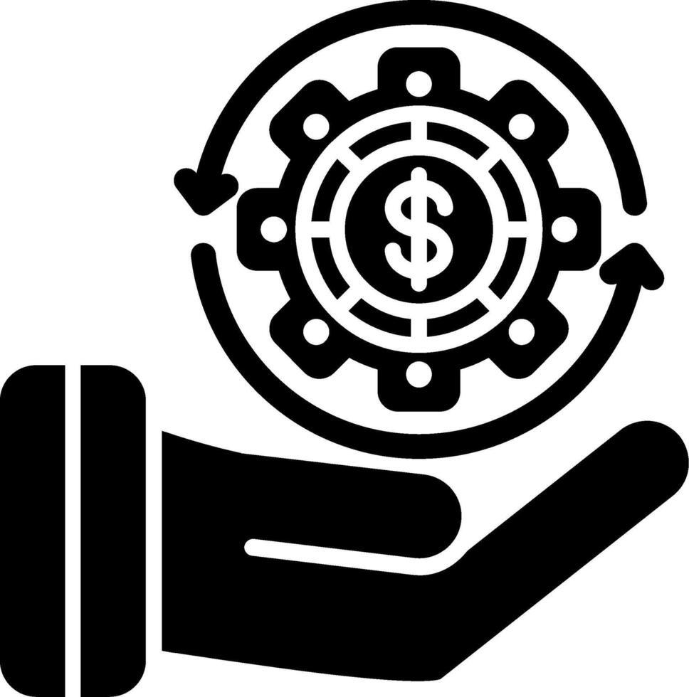 Monetary Glyph Icon vector